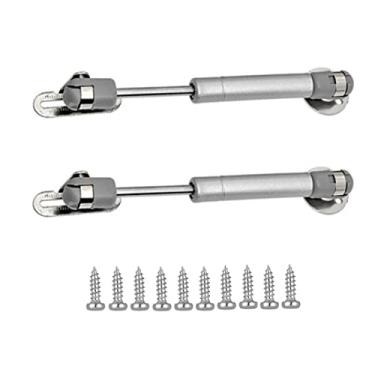 Imagem de GDQLCNXB Dobradiça de armário de segurança de 40N/4 kg, suporte de elevação de segurança, suportes a gás Dobradiça de tampa aberta macia para caixa de brinquedos de armário, 15,24 cm de comprimento, 2 peças