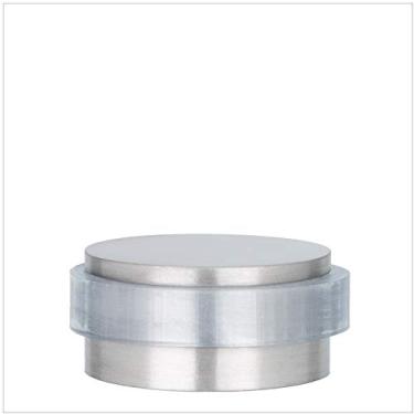 Imagem de EVI Herrajes rolha de porta, adesivo, aço inoxidável, borracha transparente, mini, alta resistência 040163x12TAM | aço mate - borracha incolor