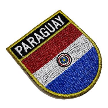 Imagem de BP0047ET11 Paraguai Bandeira Bordada Patch Termo Adesivo