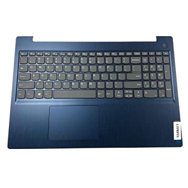 Imagem de LTPRPTS Substituição da capa superior para laptop Palmrest sem retroiluminação para teclado peça de montagem sensível ao toque para Lenovo IdeaPad 3 15IML05 15IIL05 15ADA06 15iml05 5CB1D03528 Azul