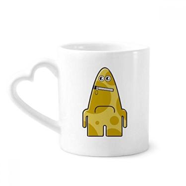 Imagem de Caneca Universe Alien Monster Yellow Monster Coffee Ceramic Drinkware Copo de coração de vidro