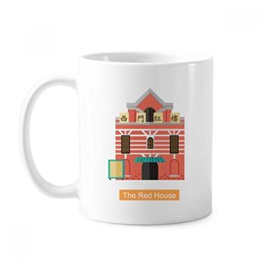 Imagem de Taiwan Atrations Caneca Casa Vermelha Cerâmica Café Porcelana Utensílios de Mesa