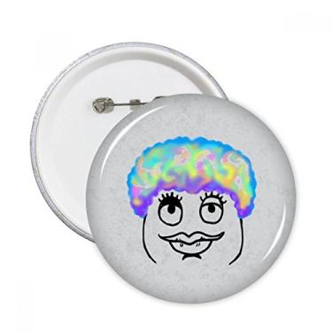 Imagem de Lábios grossos mulher padrão feliz pinos redondos crachá botão emblema acessório decoração 5 peças