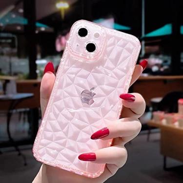Imagem de Capa de telefone de silicone macio diamante glitter transparente para iphone 13 12 pro max 7 8 plus x xs xr 11 12pro se 2020 capa transparente, rosa, para iphone12 pro max