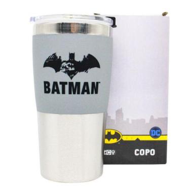 Imagem de Copo Batman Semi-Térmico Com Tampa 450ml Oficial Dc Comics - Zona Cria