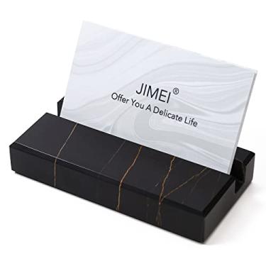 Imagem de Suporte de cartão de visita JIMEI para mesa mármore cartão de visita, cartões, cartões de visita, suporte de mesa, suporte de cartão de exibição para casa e escritório, Preto