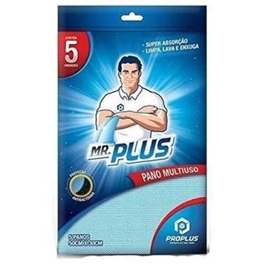 Imagem de 50 Pano Perfex 30x50cm Azul Marca Mr. Plus Pacote (10pcts)