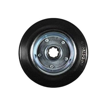 Imagem de Roda Borracha Maciça 8 Polegada Rolamento Rolete Beltools
