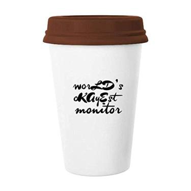 Imagem de Caneca de cerâmica World's Okayest Moniter temporada de formatura Copo de café Copo de cerâmica