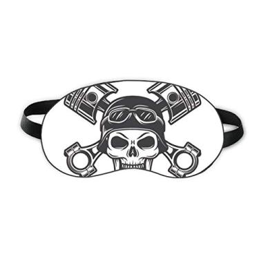 Imagem de Esqueleto óculos de luz de motocicleta padrão Sleep Eye Shield Soft Night Blinfold Shade Cover