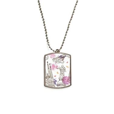 Imagem de DIYthinker Estátua de futebol da Catedral de Barcelona, Espanha, corrente de aço inoxidável, pingente, colar para animais de estimação