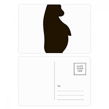 Imagem de Black Orangotango Animal Portrayal Conjunto de cartões postais de aniversário Cartão de agradecimento