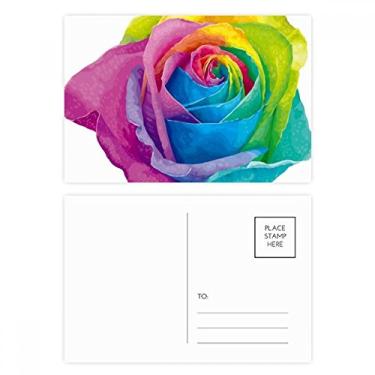 Imagem de Cartão postal arco-íris gay flor lésbica lGBT conjunto de cartão postal aniversário correspondência cartão de agradecimento
