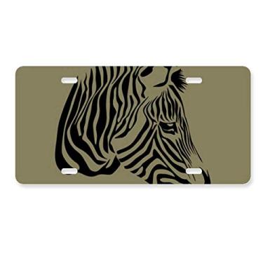 Imagem de DIYthinker Etiqueta de aço inoxidável para decoração de placa de licença de animal marrom com cabeça de pinheiro