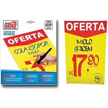 Imagem de Cartaz Para Marcacao Oferta Amarelo A5 15X21Cm.250G Pacote Com 25-13623