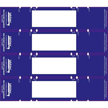 Imagem de Tabbies Alças de bolso para arquivos, 24 x 5 cm, azul escuro/branco, 48 por pacote (TAB68807)