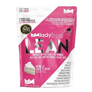 Imagem de LadyBoss Lean - Vanilla Cake Protein Powder & Meal Replacement Shakes for Women, Whey Nutritional Drink Mix, 30 Servings, 864 g