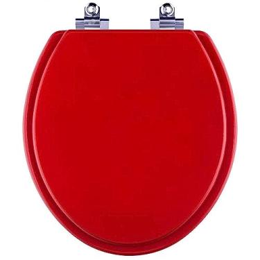Imagem de Tampa de Vaso Sanitário com Amortecedor Convencional Oval Vermelho