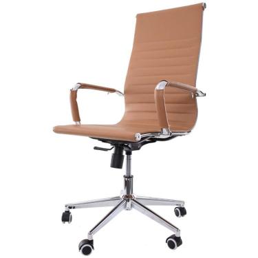 Imagem de Cadeira De Escritório Presidente Alta p/120Kg Caramelo