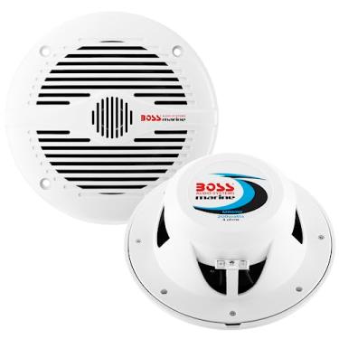Imagem de BOSS Audio Systems MR60W Alto-falantes Estéreo para Barco Marítimo de 16,5 cm – 200 Watts (par), 2 vias, alcance total, tweeters, coaxiais, à prova de intempéries, vendidos em pares