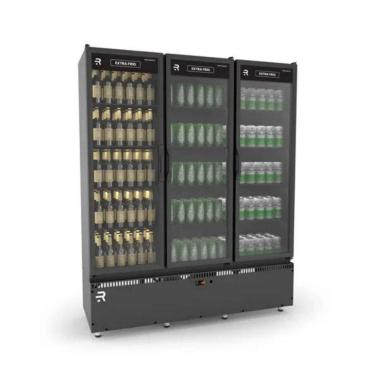 Imagem de Auto Servico Extra Frio Carne E Bebidas Asvef3p Preto Vanguard 3 Portas 220V - Refrimate