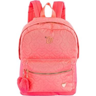 Imagem de Mochila Escolar, Capricho, Crush, G,Pêssego 42 cm - Sestini