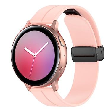 Imagem de Pulseira De Silicone Magnética 20mm Marca 123Smart Compativel com Active/Active 2/Galaxy Watch 3 41mm/Watch 4 5 6/Galaxy Watch 42mm R810/Gear Sport R600/Gear S2 Classic R732/GT 2 e 3 42mm
