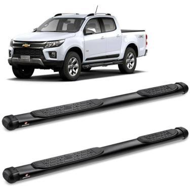 Imagem de Estribo Lateral S10 CD 2012 a 2023 Oblongo Preto Keko K1