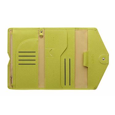 Imagem de ZOPPEN Carteira de viagem multiuso com bloqueio de RFID para passaporte Porta-cartão de vacina e passaporte, combo organizador de documentos com três dobras, essenciais para viagem, One Size, Clássico