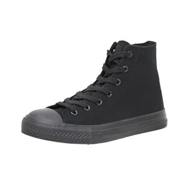 Imagem de CUSHIONAIRE T nis feminino Vance de lona de cano alto + espuma viscoel stica, Z per preto/preto, 36