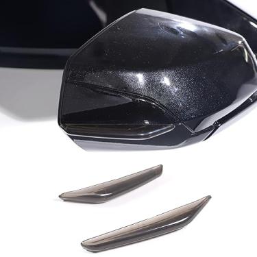 Imagem de Capa de luz de seta para espelho lateral compatível com Corvette C8 Stingray 2020-2023, espelho retrovisor esquerdo e direito, acessórios para lâmpadas de seta preto fumê