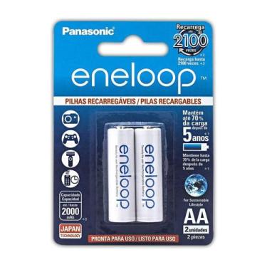 Imagem de Pilha Recarregável Eneloop Panasonic Aa 2000Mah Bk-3Mcce/2Bb