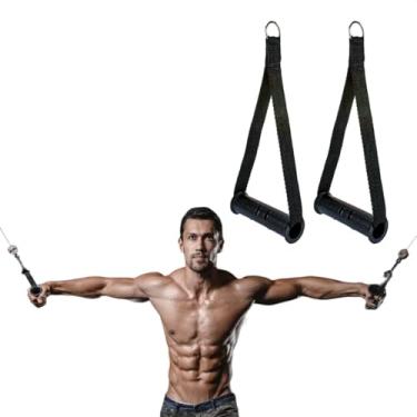 Imagem de Par Puxador De Mão P/ Cross Over Treino Academia Extra Forte - Par de Puxadores Multiuso para Treino Intenso - Puxador Manopla, Puxador Cross Over, Puxador Academia, Puxador Polia, Pucador Musculação
