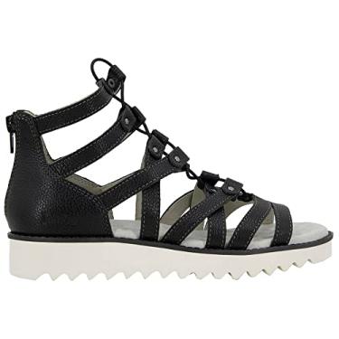 Imagem de Jambu Sandália feminina Rome Wedge, Preto, 6.5