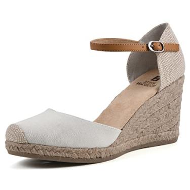 Imagem de WHITE MOUNTAIN Sandália feminina Mamba Espadrille Wedge, Natural/tecido, 36