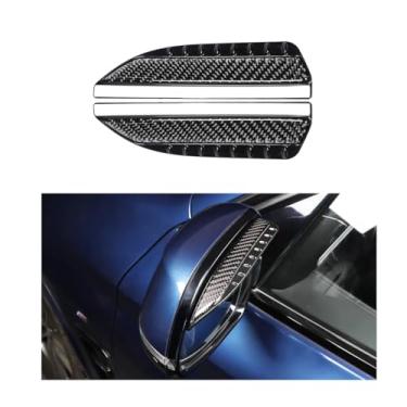 Imagem de Suvnie 2 peças espelho retrovisor de carro protetor de viseira de chuva, espelho retrovisor automotivo de fibra de carbono, espelho lateral de chuva, espelho universal de veículo para carro, caminhão,