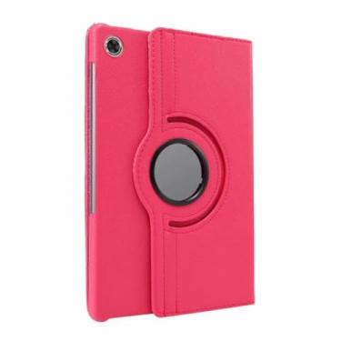 Imagem de Capa para tablet com suporte giratório 360 para Lenovo Tab M10 3ª geração TB328FU TB328XU M10 Plus Gen 3 10.6 TB125FU TB128FU M9 TB-310FU (rosa vermelha, M10 3ª geração 2022)