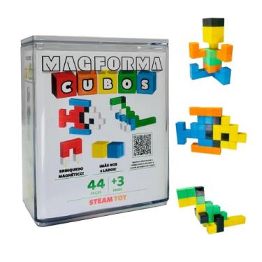 Imagem de Magforma Cubos 44 peças cubos magneticos brinquedo magnetico