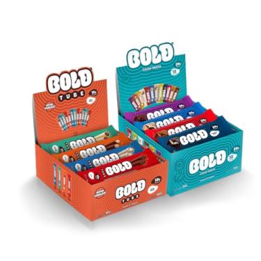 Imagem de BOLD Snacks barra de proteína - Tube Mista + BOLD Mista (2 Caixas C/ 12 unid.)