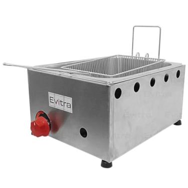Imagem de Fritadeira a Gás Profissional com 1 Cuba de Inox – Baixa Pressão, Alta Eficiência e Capacidade Ampliada – Ideal para Restaurantes, Cozinhas Industriais e Food Trucks – Qualidade e Desempenho