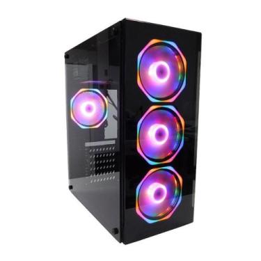 Imagem de Gabinete Gamer Top C/ Lateral e Frente de Vidro Temperado - Hayom