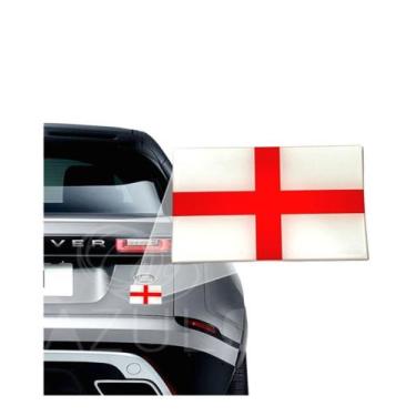 Imagem de Adesivo Resinado de Bandeira para Carro Moto  - 8x5 cm - Brasil - Alem