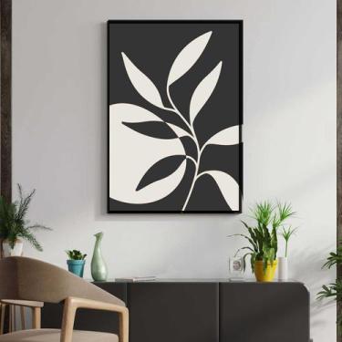 Imagem de Quadro com Moldura Decorativo Para Sala Quarto Hall Abstrato Minimalis