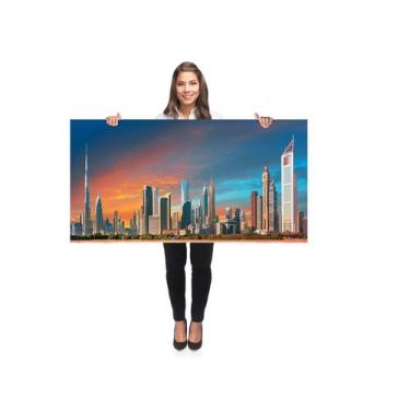 Imagem de Quadro Decorativo Grande Sala 100x50 Cidade Prédios Ny Quadro para Qua