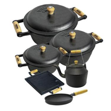 Imagem de Jogo de Panela Ferro Fundido 6 Peças 2L - Casa Jardim