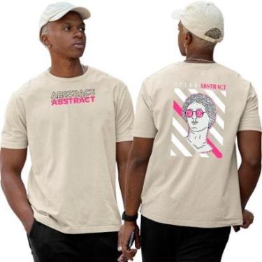 Imagem de Camiseta Algodão Basica‎ Abstract Statue Chic Trend-Unissex
