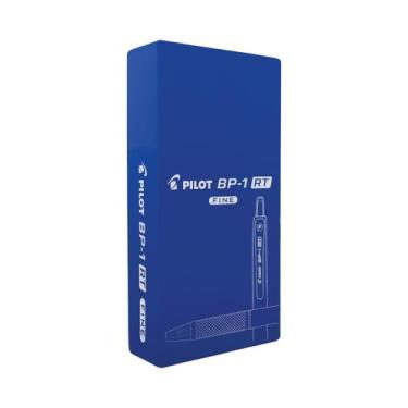 Imagem de Caneta Pilot BP-1 Retrátil Fina Azul Caixa Com 12 Unidades
