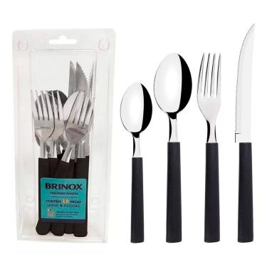 Imagem de Faqueiro Brinox Aço Inoxidável com cabos em Polipropileno Ri