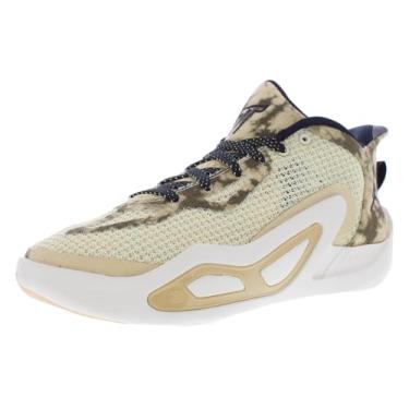 Imagem de Nike Jordan Tatum 1 para meninos (criança grande), Fóssil/gergelim/verde elétrico/preto...