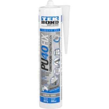 Imagem de Silicone Pu40 Fix Cinza 387g/280ml Tekbond